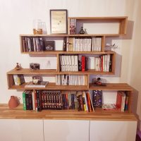 Bibliothèque en hêtre lamellé collé
